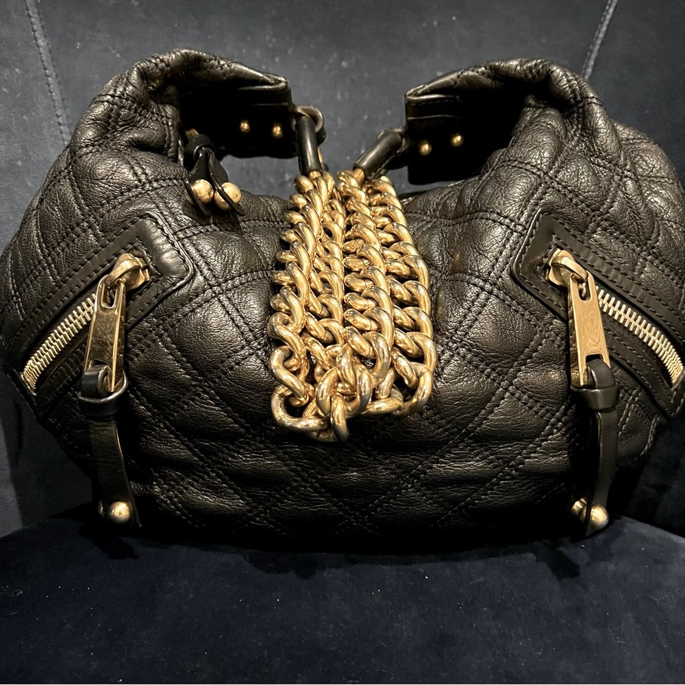 Marc Jacobs Leather Quilted Chain Hobo Bag